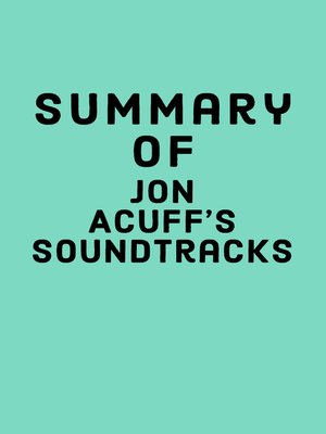 cover image of Summary of Jon Acuff's Soundtracks